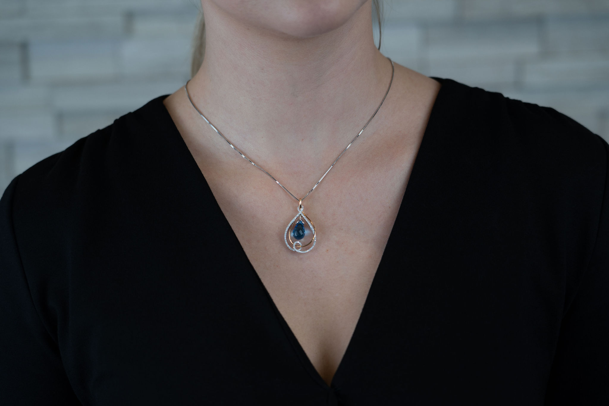 Jacob Matthew Jeweler's custom design - blue necklace