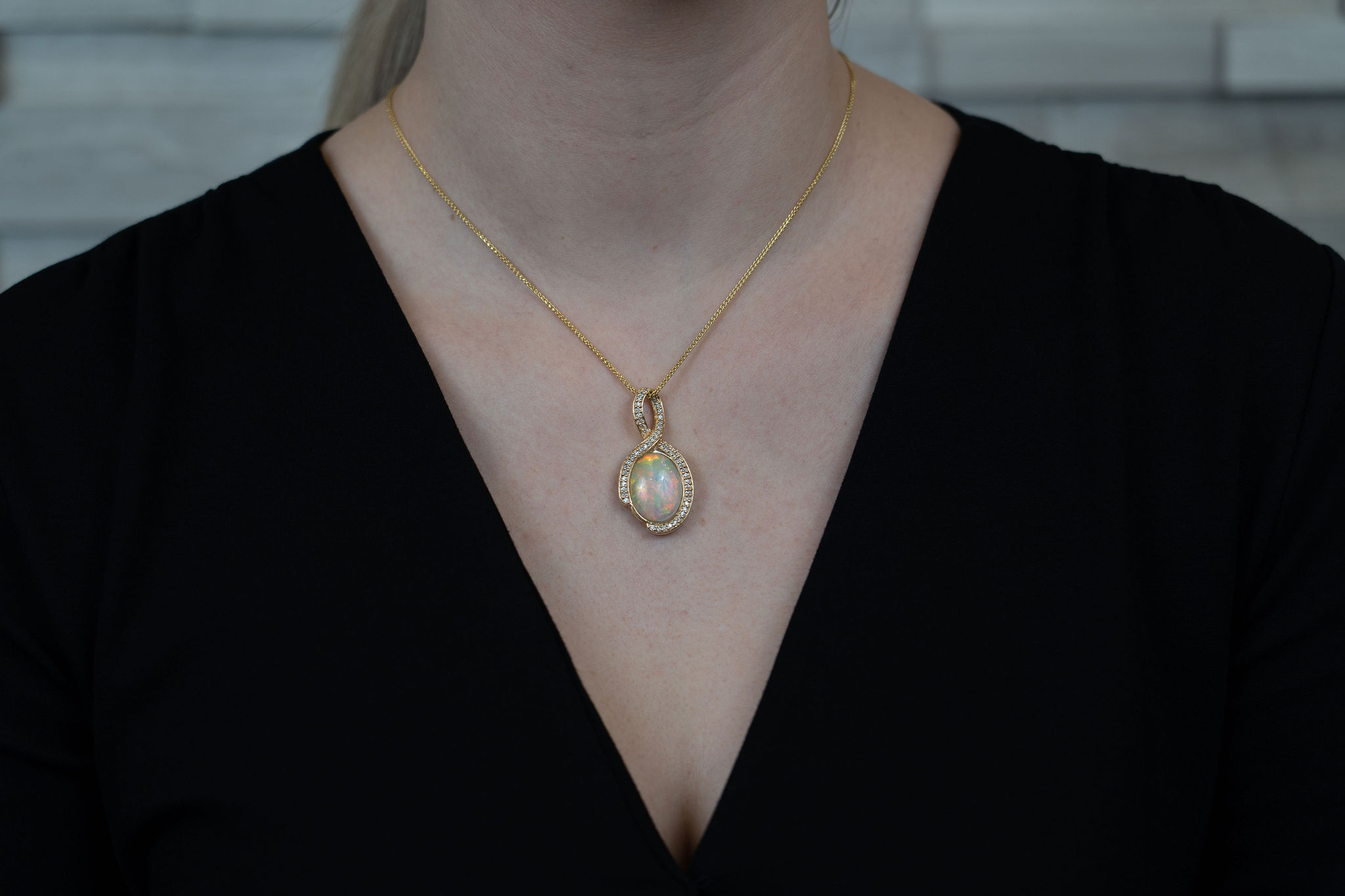Jacob Matthew Jeweler's custom design - opal necklace