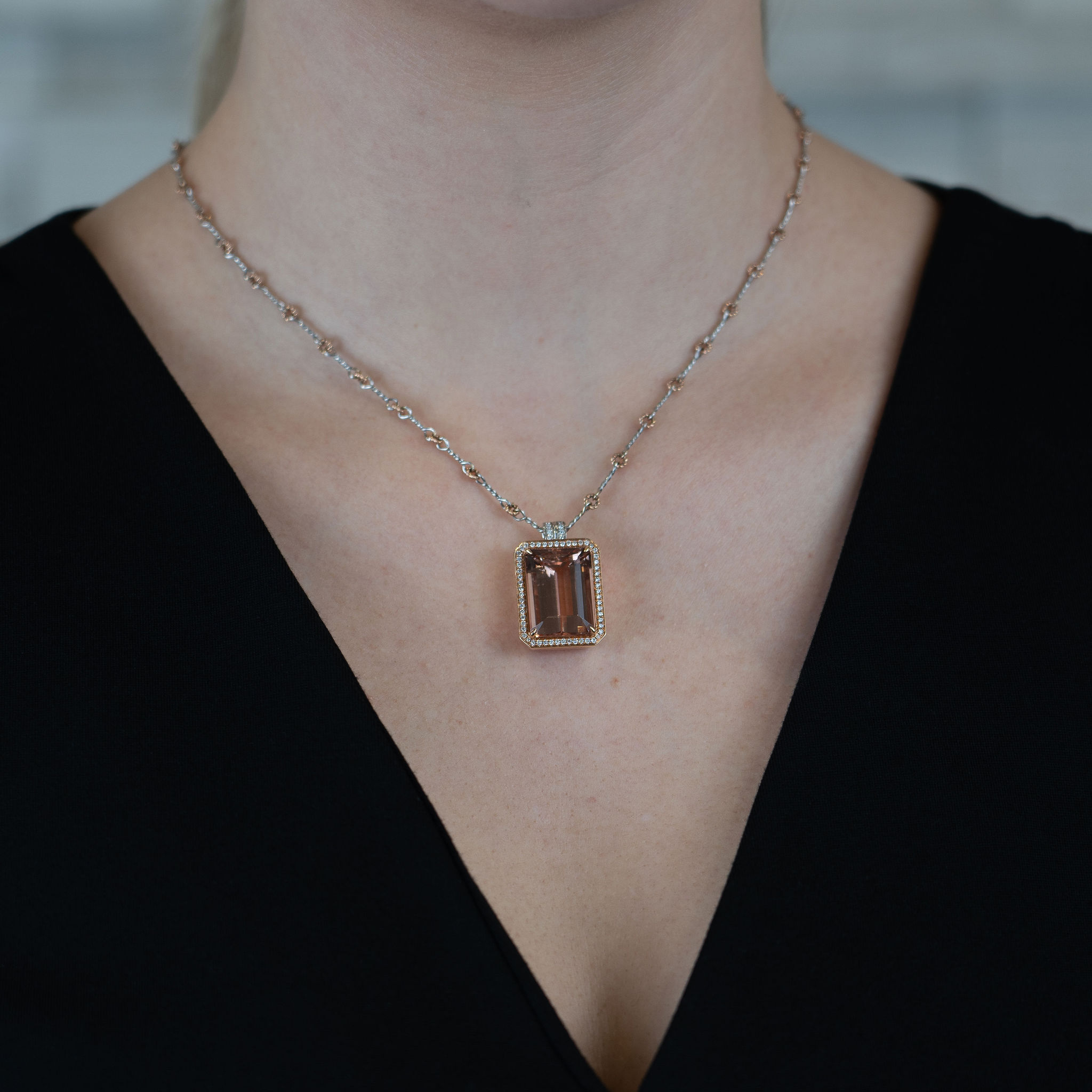 Jacob Matthew Jeweler's custom design - pink necklace