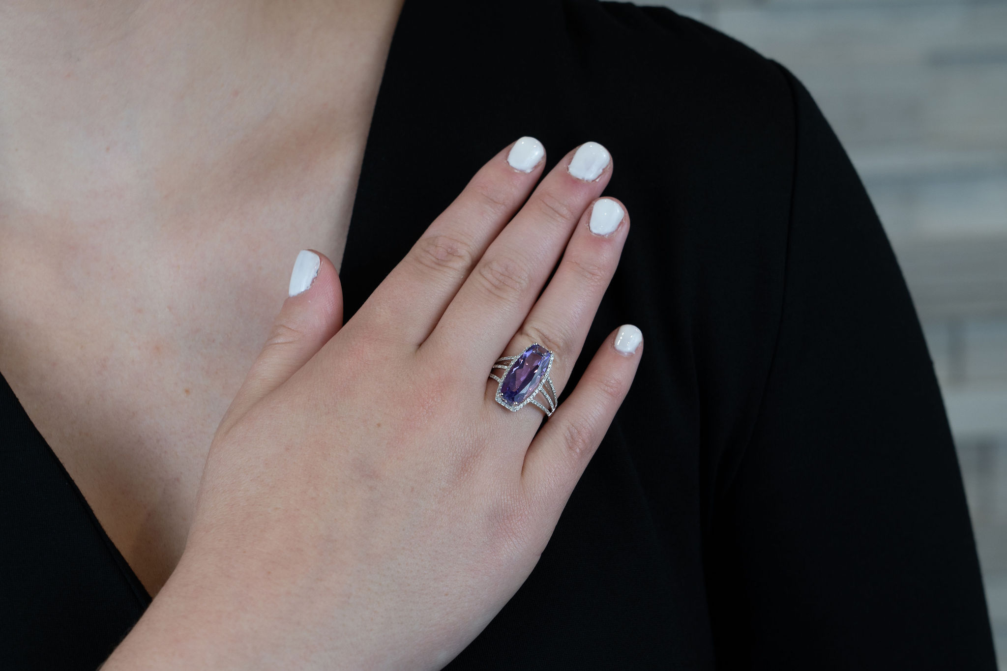 Jacob Matthew Jeweler's custom design - purple ring
